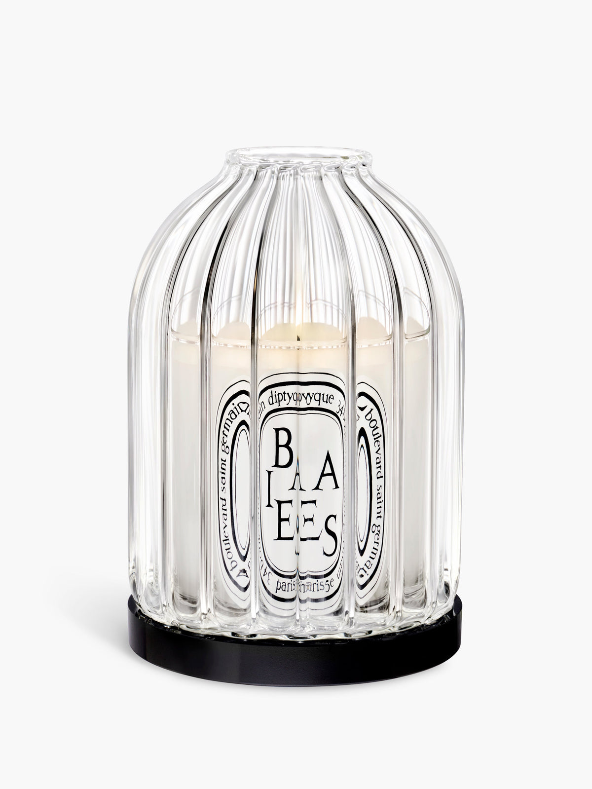 Ribbed candle holder - For small candles