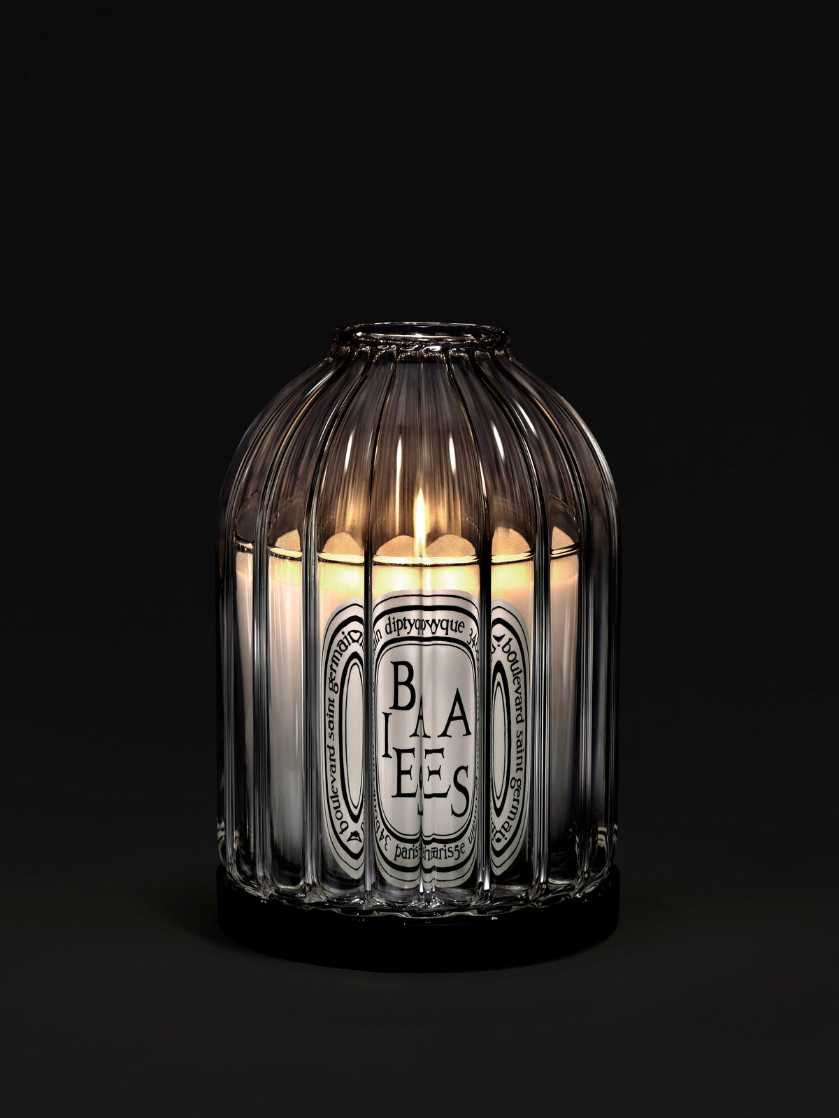 Ribbed candle holder - For small candles